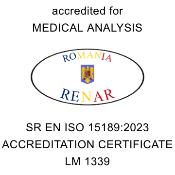Simbol RENAR — acreditat pentru analize medicale, LM 1339